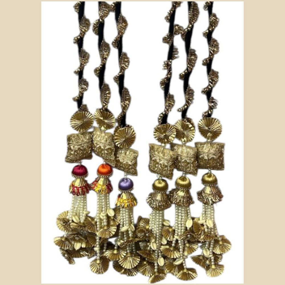 Hira Collections Colorful Hair Paranda with Tassels – Ethnic Indian Hair Jewelry