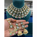 Hira Collections Maharani Kundan Necklace Set with and Jhumkis