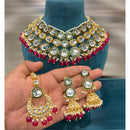 Hira Collections Maharani Kundan Necklace Set with and Jhumkis