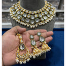 Hira Collections Maharani Kundan Necklace Set with and Jhumkis