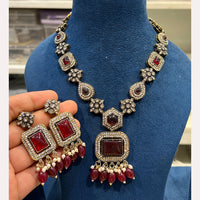Hira Collections Designer Crystal Beads Necklace Set Perfect for Weddings & Festive Occasions