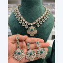 Hira Collection Elegant Crystal And Austrian Stone Necklace Set Perfect For Traditional Functions