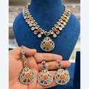Hira Collection Elegant Crystal And Austrian Stone Necklace Set Perfect For Traditional Functions