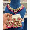 Hira Collections Designer Austrian Stone Pearl Crystal And Beads Necklace Set