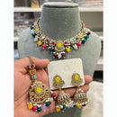 Hira Collections Designer Austrian Stone Pearl Crystal And Beads Necklace Set