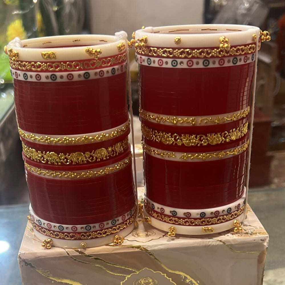 Hira Collections Grand Bridal Acrylic Bangle Set