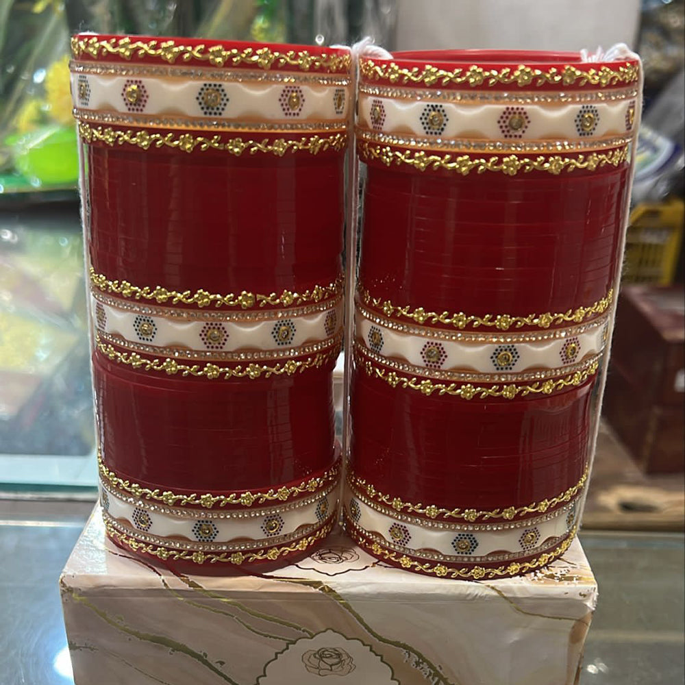 Hira Collections Grand Bridal Acrylic Bangle Set