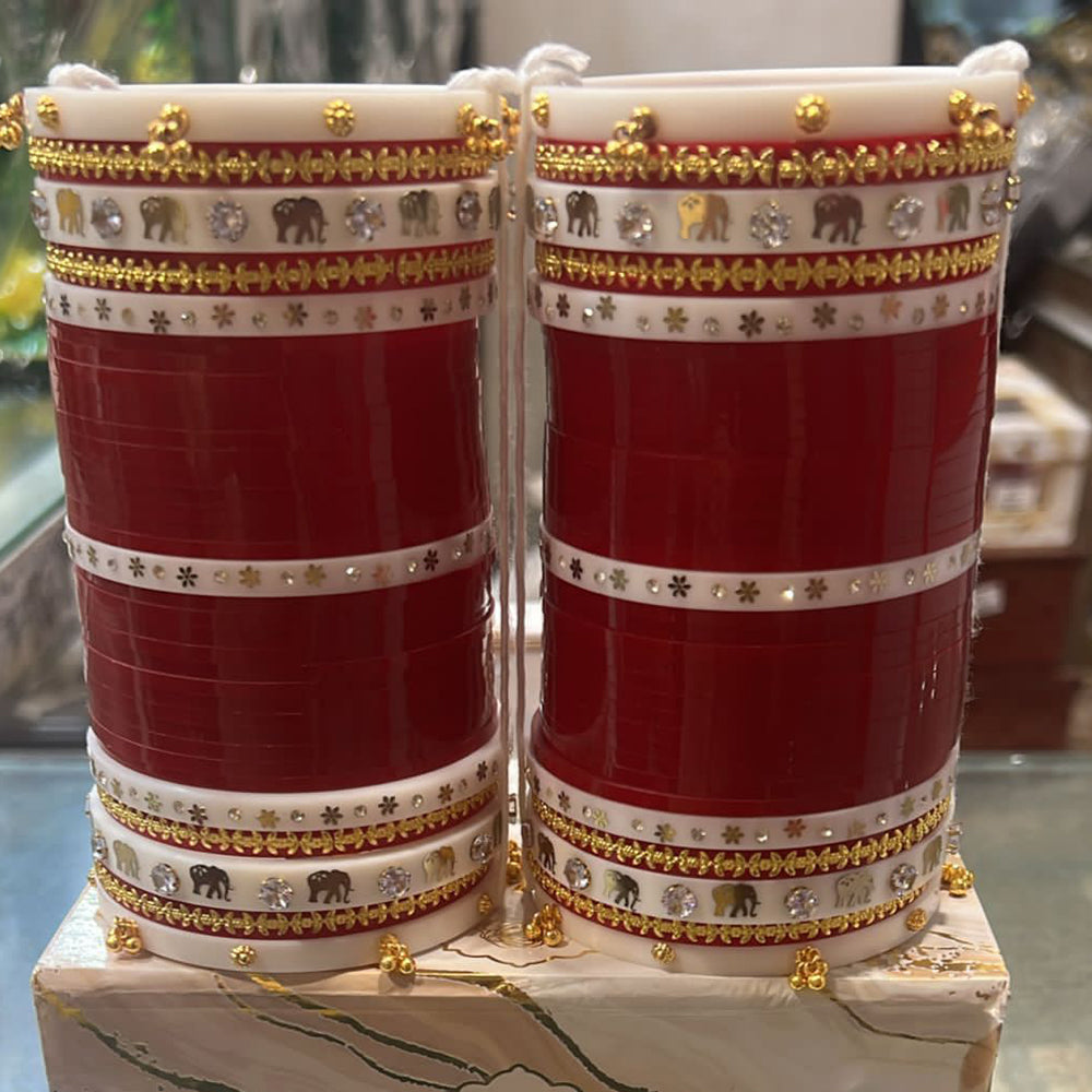 Hira Collections Grand Bridal Acrylic Bangle Set