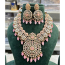 Hira Collection Shimmering American Diamond Floral Design Necklace Set