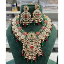 Hira Collection Shimmering American Diamond Floral Design Necklace Set