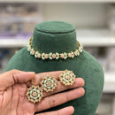 Hira Collections Timeless Glam Pota and Kundan Stone Necklace Set