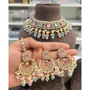 Hira Collections Timeless Glam Pota Kundan And Pearl Necklace Set