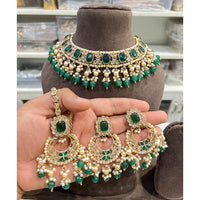 Hira Collections Timeless Glam Pota Kundan And Pearl Necklace Set