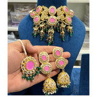 Hira Collections Timeless Glam Pota Kundan And Pearl Necklace Set
