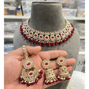 Hira Collections Timeless Glam Pota Kundan And Pearl Necklace Set