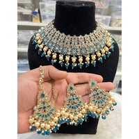 Hira Collections Timeless Glam Pota Kundan And Pearl Necklace Set