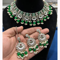 Hira Collections Handcrafted Pota Kundan And Pearl Necklace Set