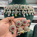 Hira Collections Ethnic Glow Pota And Pearl Necklace Set