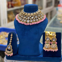 Hira Collections Elegant Glow Kundan And Pearl Necklace Set