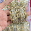 Hira Collections Sparkle Glow Crystal And Austrian Stone Bangles Set