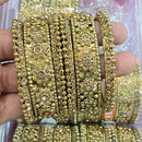 Hira Collections Ethnic Glow Crystal Stone Bangles Set