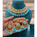 Hira Collections Royal Crystal Stone Necklace Set