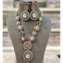 Hira Collection Pota Stone And Austrian Stone Necklace Set