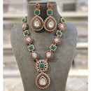 Hira Collection Pota Stone And Austrian Stone Necklace Set