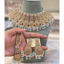 Hira Collections Designer Crystal Stone And Pearl Choker Necklace Set