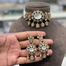 Hira Collections Grand Polki Kundan And Austrian Stone Choker Necklace Set