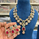 Hira Collection Sparkling Crystal  Elegance Necklace Set