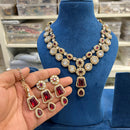 Hira Collection Sparkling Crystal  Elegance Necklace Set