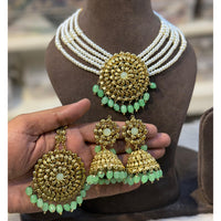 Hira Collection  Pearl Beauty And Beadwork Necklace Set