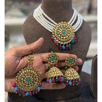 Hira Collection  Pearl Beauty And Beadwork Necklace Set