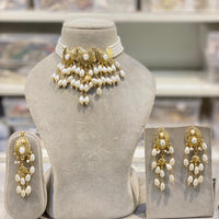 Hira Collection  Pearl Beauty And Beadwork Necklace Set