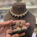 Hira Collections Sparkling Crystal And Pearl Necklace Set
