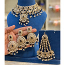 Hira Collections Royal Kundan Stone Pearl And Beaded Choker Necklace Set
