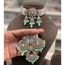 Hira Collections Royal Kundan Stone And Pearl Choker Necklace Set