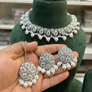 Hira Collections Royal Crystal Stone Pearl And Beads Designer Necklace Set
