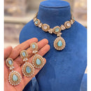 Hira Collections Royal Pota Stone Necklace Set