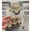 Hira Collections Luxury Kundan Stone Pearl And Beads Choker Necklace Set 