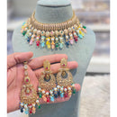Hira Collections Royal Pota Stone Pearl And Beads Necklace Set