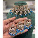 Hira Collections Luxury Kundan Stone Pearl And Beads Choker Necklace Set