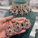 Hira Collections Luxury Kundan Stone Pearl And Beads Choker Necklace Set