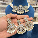 Hira Collections Designer Kundan Stone And Beads Choker Necklace Set