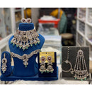 Hira Collections Designer Kundan Stone And Beads Semi Bridal Necklace Set