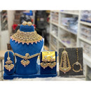 Hira Collections Designer Kundan Stone And Beads Semi Bridal Necklace Set