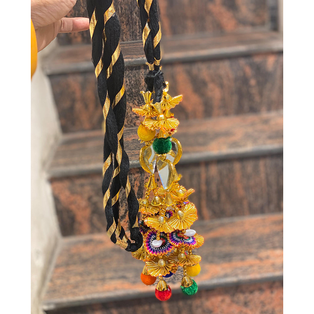 Hira Collections Royal Mirror Designer Latkan Tassel Hair Jewelry