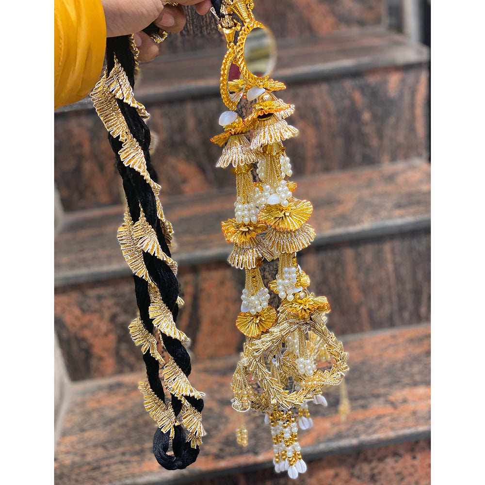 Hira Collections Royal Pearl Designer Latkan Tassel Hair Jewelry