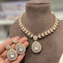 Hira Collections Pota Stone And Austrian Stone Designer Necklace Set